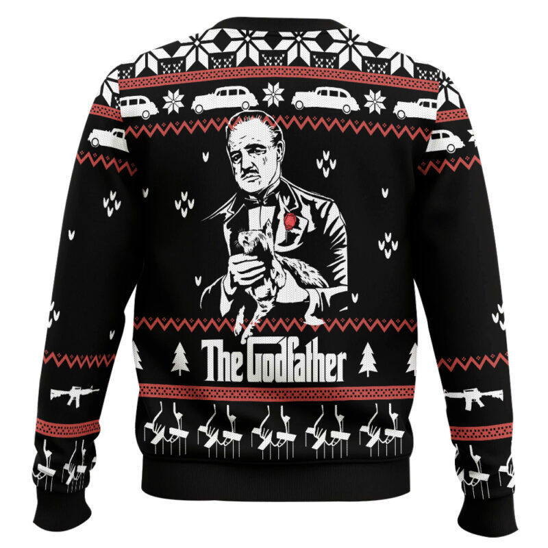 Hooktab Vito Corleone The Godfather Ugly Christmas Sweater Hooktab Vito Corleone The Godfather Ugly Christmas Sweater