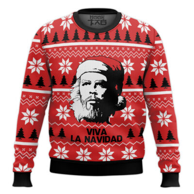 Hooktab Viva La Navidad Che Guevara Ugly Christmas Sweater