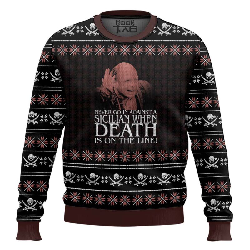 Hooktab Vizzini The Princess Bride Ugly Christmas Sweater