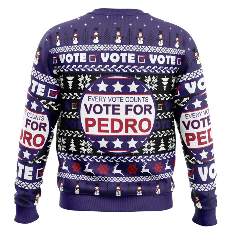 Hooktab Vote For Pedro Napoleon Dynamite Ugly Christmas Sweater Hooktab Vote For Pedro Napoleon Dynamite Ugly Christmas Sweater