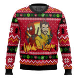 Hooktab Wade And Logan Deadpool & Wolverine Ugly Christmas Sweater