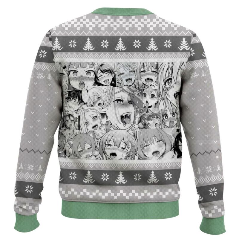 Hooktab Waifu Ahegao Ugly Christmas Sweater Hooktab Waifu Ahegao Ugly Christmas Sweater