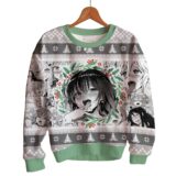 Hooktab Waifu Ahegao Ugly Christmas Sweater