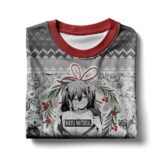 Hooktab Waifu Material Ahegao Ugly Christmas Sweater