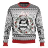 Hooktab Waifu Material Ahegao Ugly Christmas Sweater