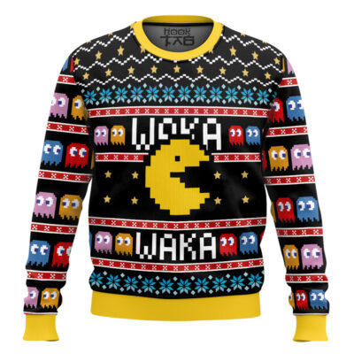 Hooktab Waka Waka Pac Man Ugly Christmas Sweater