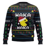 Hooktab Waka Waka Xmas Pac Man Ugly Christmas Sweater