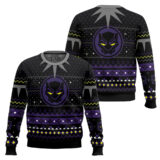 Hooktab Wakanda Black Panther Ugly Christmas Sweater