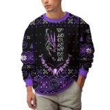 Hooktab Wakanda Forever! Black Panther Ugly Christmas Sweater