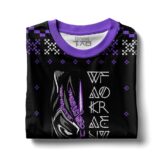 Hooktab Wakanda Forever! Black Panther Ugly Christmas Sweater
