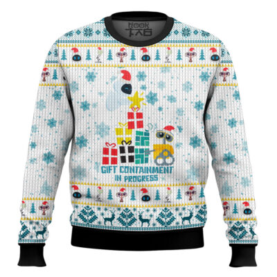 Hooktab Wall-E Gift Containment In Process Ugly Christmas Sweater
