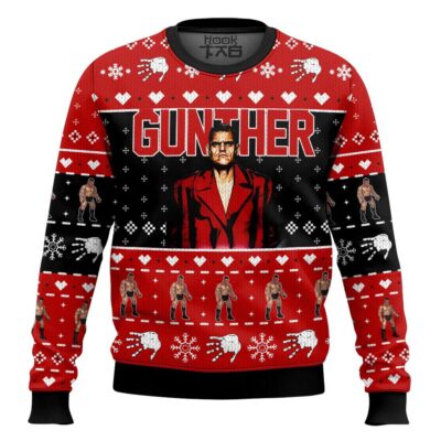 Hooktab Walter Hahn Gunther WWE Ugly Christmas Sweater