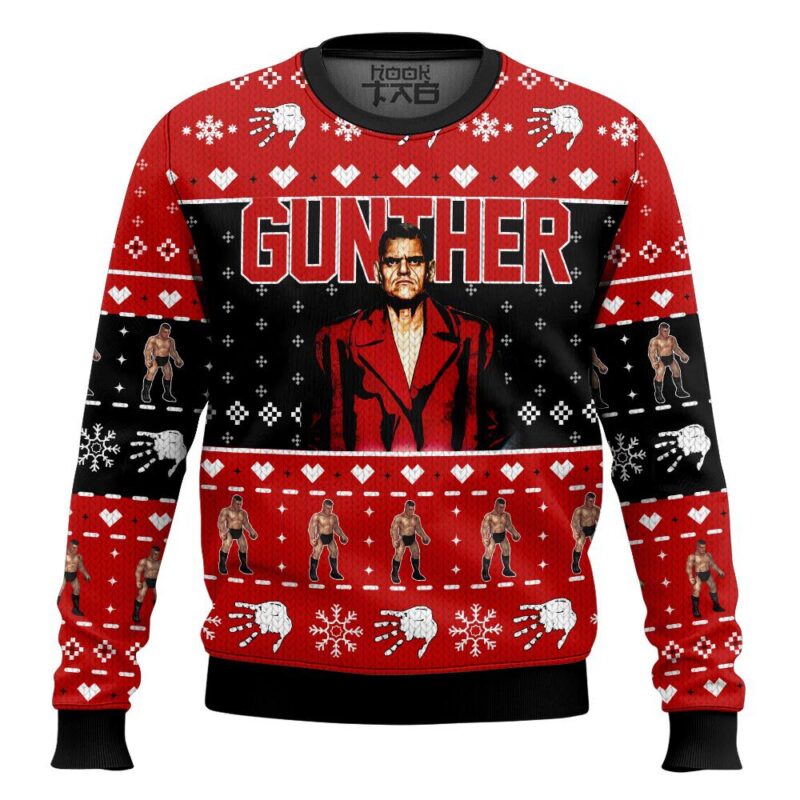 Hooktab Walter Hahn Gunther WWE Ugly Christmas Sweater