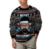Hooktab Walter White Merry Crystmeth Breaking Bad Ugly Christmas Sweater
