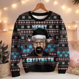 Hooktab Walter White Merry Crystmeth Breaking Bad Ugly Christmas Sweater
