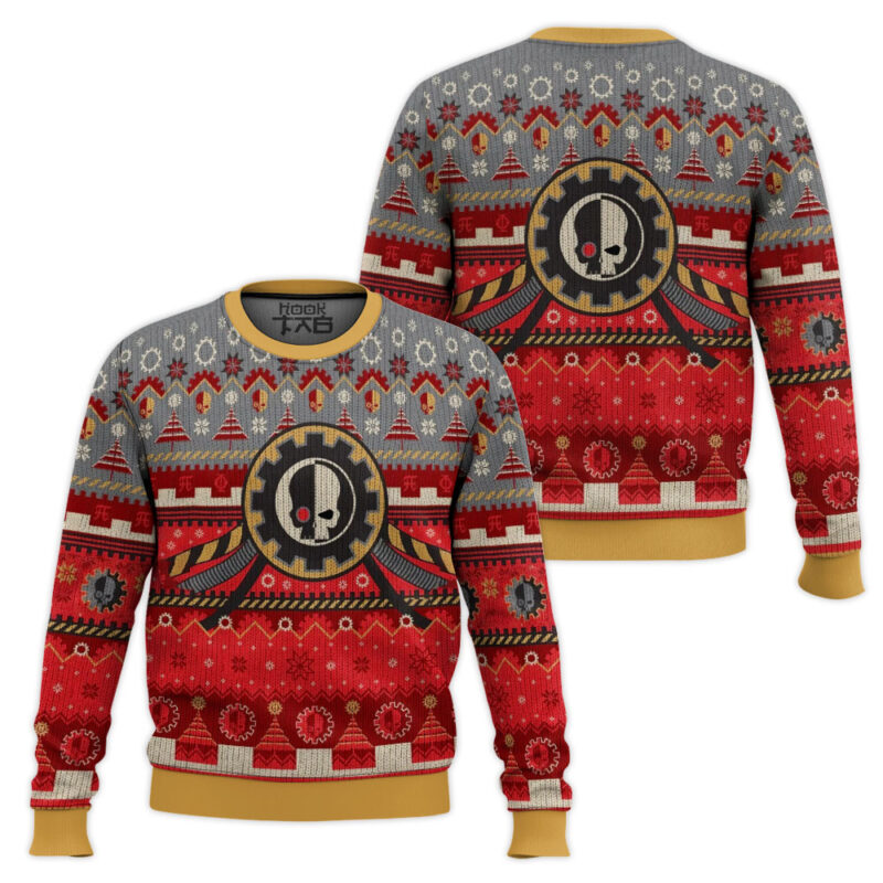 Hooktab Warhammer 40k Adeptus Mechanicus Ugly Christmas Sweater Hooktab Warhammer 40k Adeptus Mechanicus Ugly Christmas Sweater