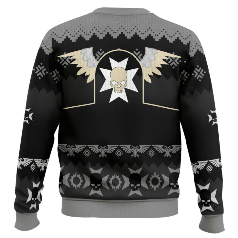 Hooktab Warhammer 40k Black Templars Ugly Christmas Sweater Hooktab Warhammer 40k Black Templars Ugly Christmas Sweater
