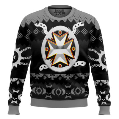 Hooktab Warhammer 40k Black Templars Ugly Christmas Sweater