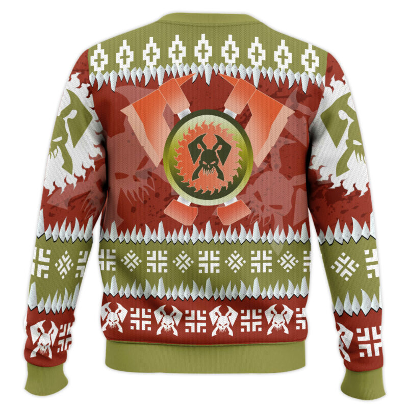 Hooktab Warhammer 40k Blood Axe Orks Ugly Christmas Sweater Hooktab Warhammer 40k Blood Axe Orks Ugly Christmas Sweater