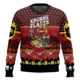 Hooktab Warhammer 40k Chaos Khorne Flakes Ugly Christmas Sweater
