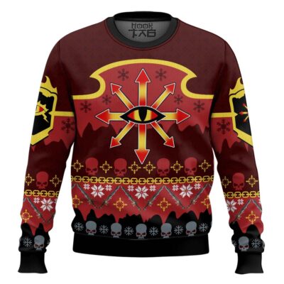 Hooktab Warhammer 40k Chaos Reigns Khorne Ugly Christmas Sweater