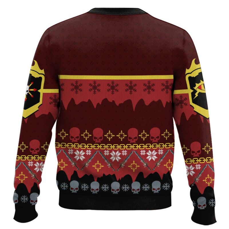 Hooktab Warhammer 40k Chaos Reigns Khorne Ugly Christmas Sweater Hooktab Warhammer 40k Chaos Reigns Khorne Ugly Christmas Sweater