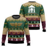 Hooktab Warhammer 40k Command the Holidays Astra Militarum Ugly Christmas Sweater