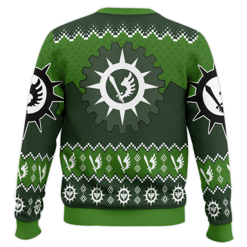 Hooktab Warhammer 40k Dark Angels Ugly Christmas Sweater Hooktab Warhammer 40k Dark Angels Ugly Christmas Sweater