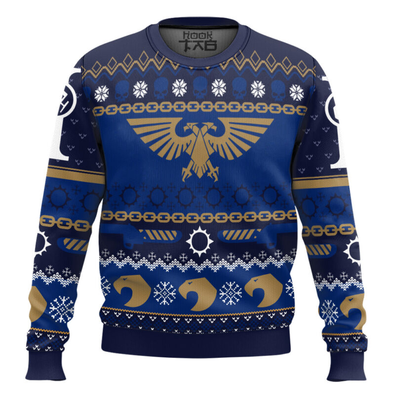 Hooktab Warhammer 40k Icy Imperium Ugly Christmas Sweater