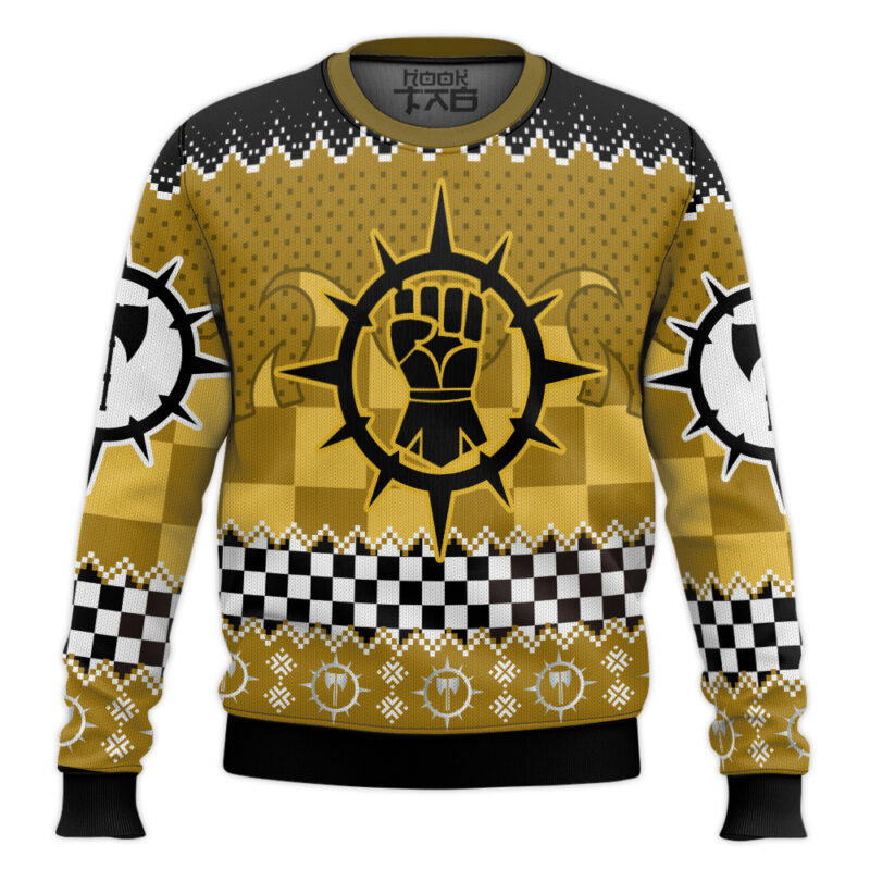Hooktab Warhammer 40k Imperial Fists Ugly Christmas Sweater