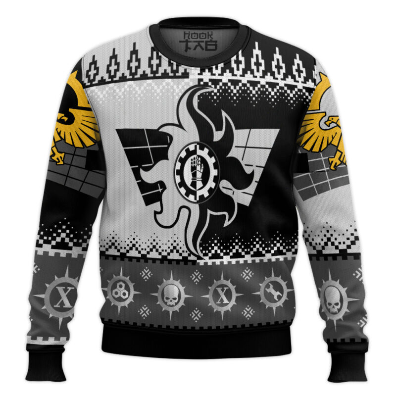 Hooktab Warhammer 40k Iron Hands Ugly Christmas Sweater