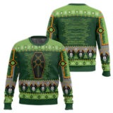 Hooktab Warhammer 40k Nefarious Necron Ugly Christmas Sweater