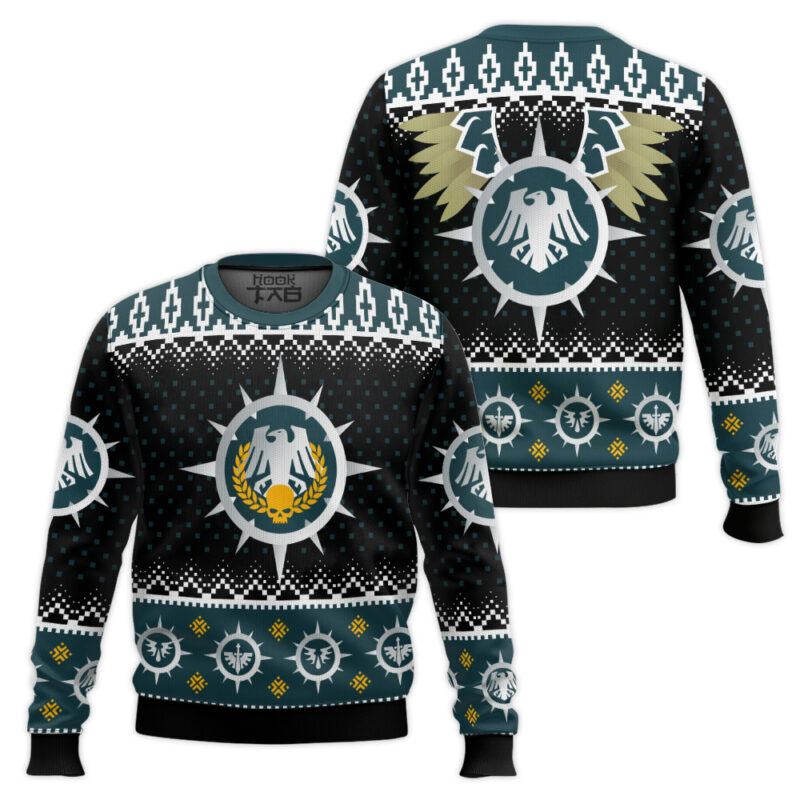Hooktab Warhammer 40k Raven Guard Ugly Christmas Sweater Hooktab Warhammer 40k Raven Guard Ugly Christmas Sweater