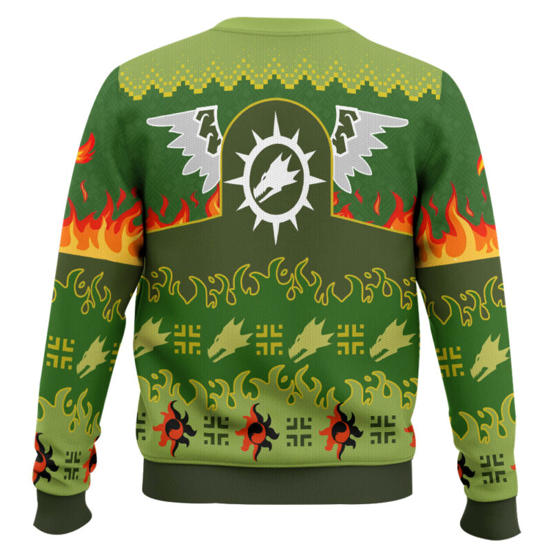 Hooktab Warhammer 40k Salamanders Ugly Christmas Sweater Hooktab Warhammer 40k Salamanders Ugly Christmas Sweater