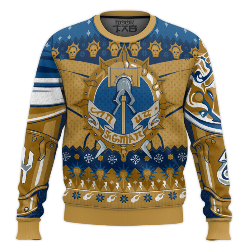 Hooktab Warhammer 40k Sigmas Of The Season Stormcast Ugly Christmas Sweater
