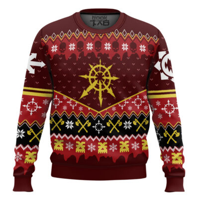 Hooktab Warhammer 40k Slay Bells Ring' Khorne Ugly Christmas Sweater