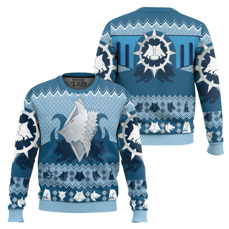 Hooktab Warhammer 40k Space Wolves Ugly Christmas Sweater Hooktab Warhammer 40k Space Wolves Ugly Christmas Sweater
