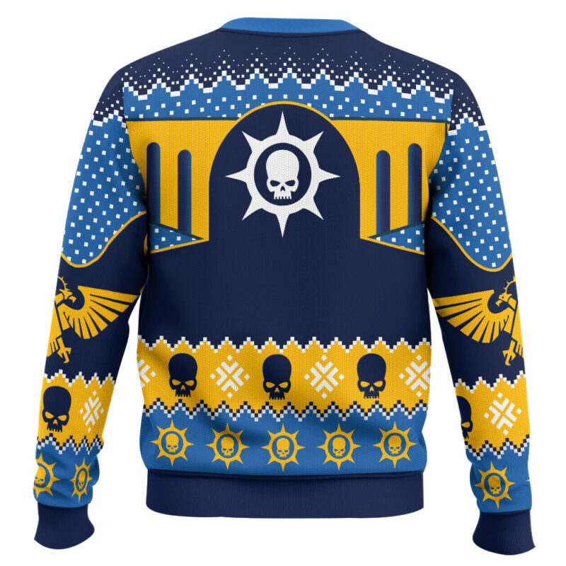 Hooktab Warhammer 40k Ultramarine Ugly Christmas Sweater Hooktab Warhammer 40k Ultramarine Ugly Christmas Sweater