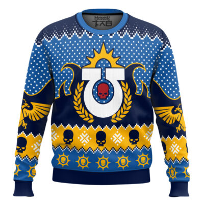 Hooktab Warhammer 40k Ultramarine Ugly Christmas Sweater