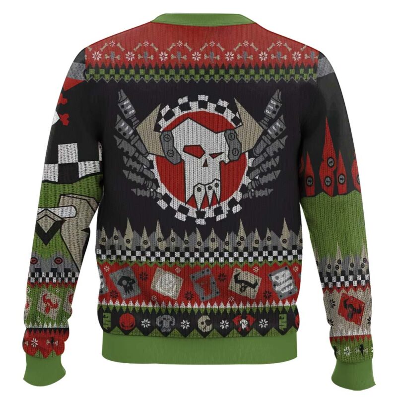 Hooktab Warhammer 40k WAAAGH! Ensemble Ugly Christmas Sweater Hooktab Warhammer 40k WAAAGH! Ensemble Ugly Christmas Sweater