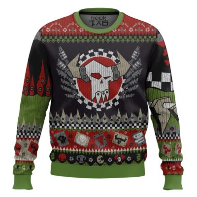 Hooktab Warhammer 40k WAAAGH! Ensemble Ugly Christmas Sweater