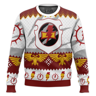 Hooktab Warhammer 40k White Scars Ugly Christmas Sweater