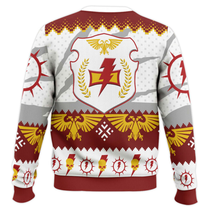 Hooktab Warhammer 40k White Scars Ugly Christmas Sweater Hooktab Warhammer 40k White Scars Ugly Christmas Sweater