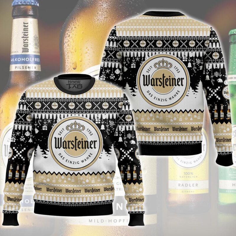 Hooktab Warsteiner German Beer Ugly Christmas Sweater Hooktab Warsteiner German Beer Ugly Christmas Sweater