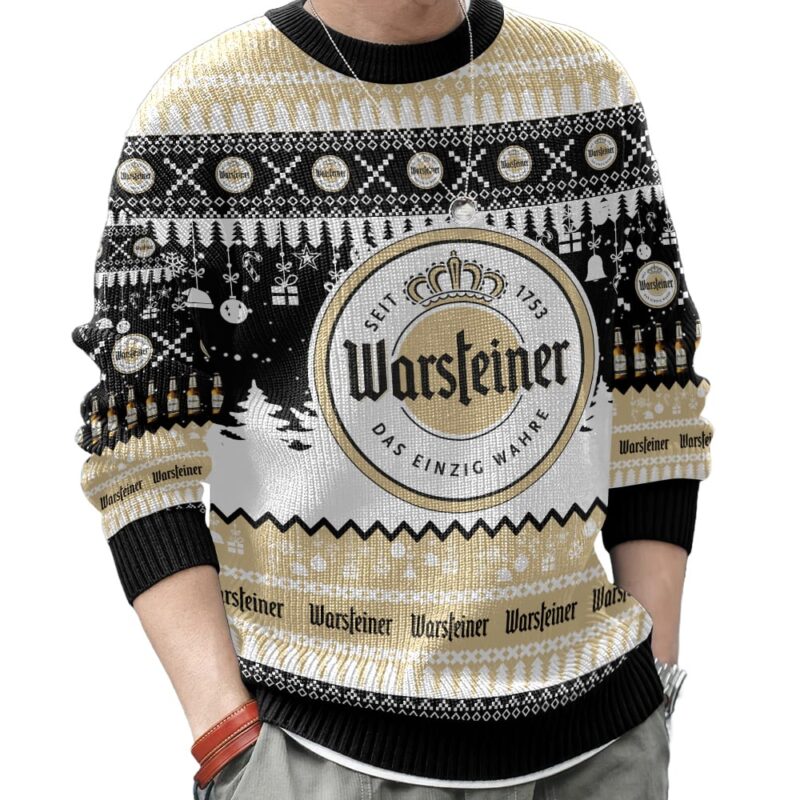 Hooktab Warsteiner German Beer Ugly Christmas Sweater Hooktab Warsteiner German Beer Ugly Christmas Sweater