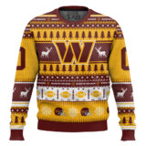Hooktab Washington Commanders - Custom Name And Number Ugly Sweater