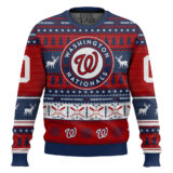 Hooktab Washington Nationals - Custom Name And Number Ugly Sweater