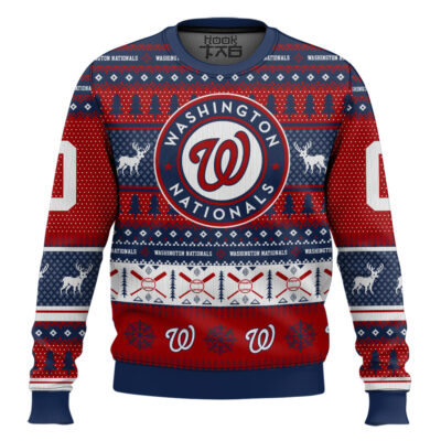 Hooktab Washington Nationals - Custom Name And Number Ugly Sweater