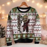 Hooktab We Are Groot Marvel Ugly Christmas Sweater
