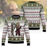 Hooktab We Are Groot Marvel Ugly Christmas Sweater